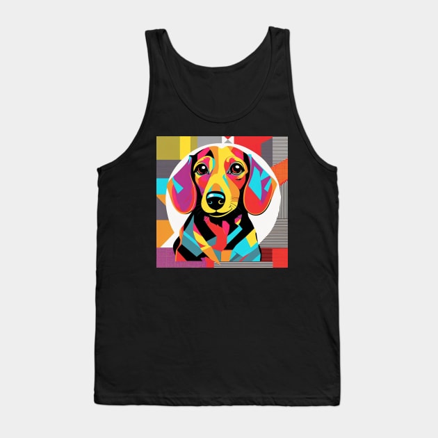 Pop Art Doxie Tank Top by tocksickart